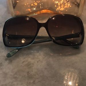 Tortoise shell and aqua Kate Spade sunglasses
